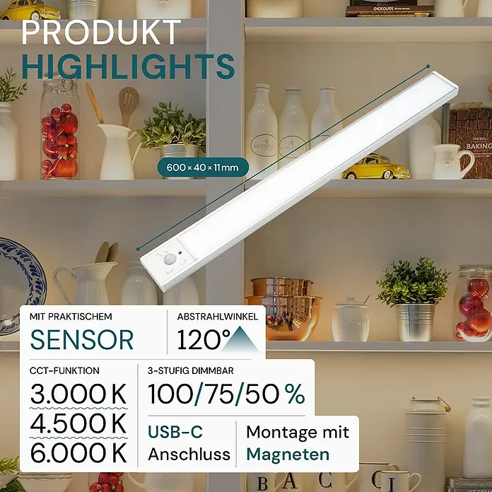 Luxula LED-Unterbauleuchte - Lichtfarbe: Mehrfarbig, 4 W