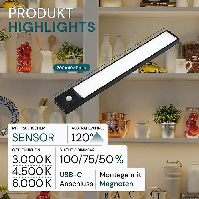 Luxula LED-Unterbauleuchte - Lichtfarbe: Mehrfarbig, 3 W
