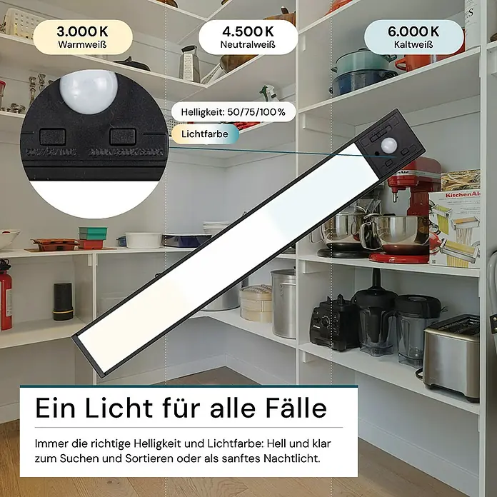 Luxula LED-Unterbauleuchte - Lichtfarbe: Mehrfarbig, 3 W