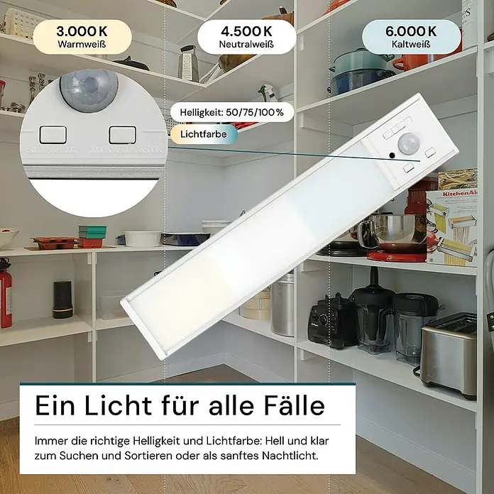 Luxula LED-Unterbauleuchte - Lichtfarbe: Mehrfarbig, 2 W