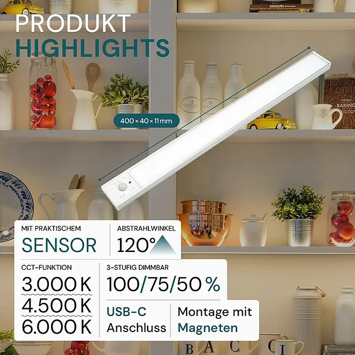 Luxula LED-Unterbauleuchte - Lichtfarbe: Mehrfarbig, 3 W