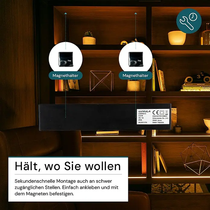 Luxula LED-Unterbauleuchte - Lichtfarbe: Mehrfarbig, 2 W