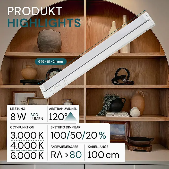 Luxula LED-Unterbauleuchte - Lichtfarbe: Mehrfarbig, 8 W