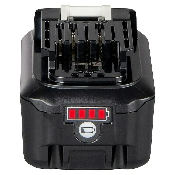 Makita CXT 12V max. Akku BL1041B - 12 V, 4 Ah - Schwarzer Akku für Elektrowerkzeuge mit roter LED-Ladeanzeige, die volle Leistung zeigt.