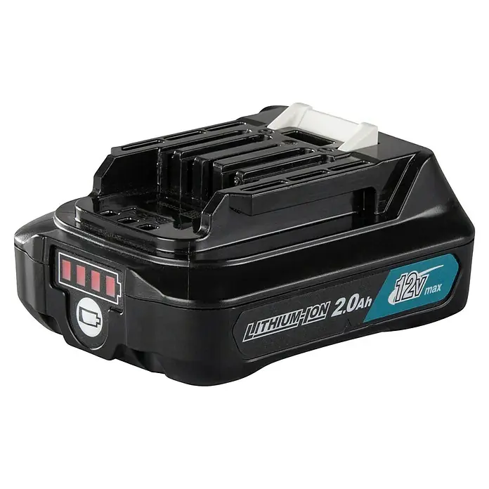 Makita CXT 12V max. Akku BL1021B - 12 V, 2 Ah - Schwarzer Lithium-Ionen 12V 2.0Ah Akku für Elektrowerkzeuge mit Ladeanzeige.