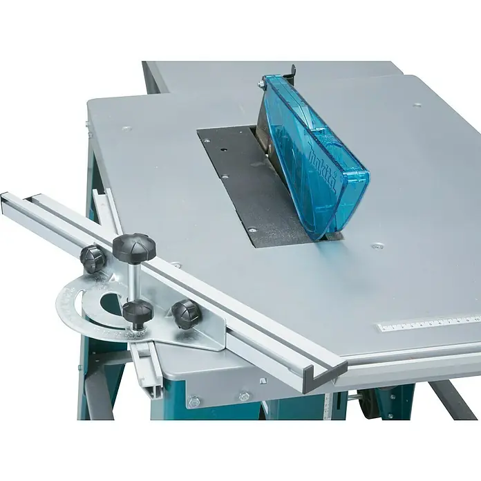 Makita Tischkreissäge 2712 - 2.000 W, Durchmesser Sägeblatt: 315 mm, Schnitttiefe bei 90 °: 85 mm - Tischsäge mit transparentem blauem Sägeblattschutz und Gehrungsmesser.