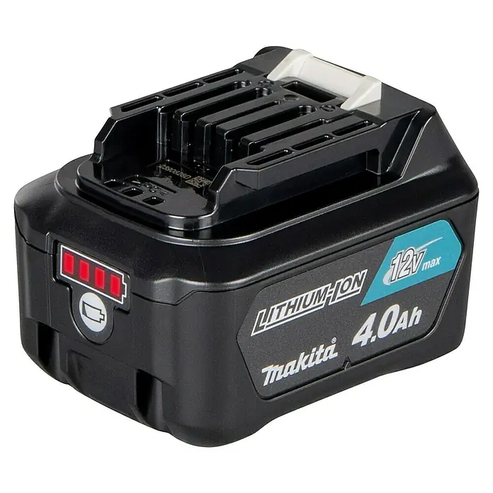 Makita CXT 12V max. Akku BL1041B - 12 V, 4 Ah - Schwarzer Makita 12V max 4.0Ah Lithium-Ionen Akku mit Ladeanzeige für Elektrowerkzeuge.