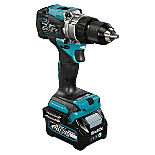 Makita XGT 40V max. Taladro atornillador percutor de batería HP001GZ (40 V, 2 baterías, 2,5 Ah, 41 Nm)
