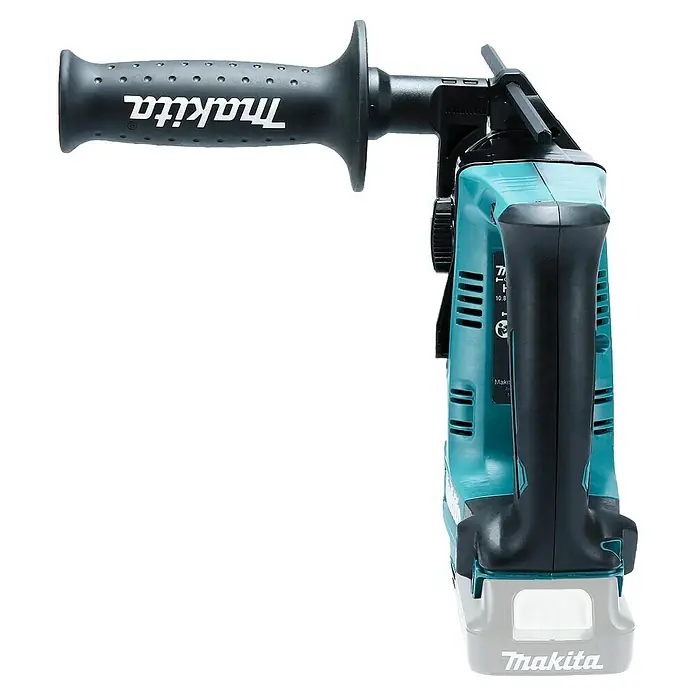 Makita CXT 12V max. Akku-Bohrhammer HR140DZ - 12 V, Ohne Akku, 1 J - Makita Akku-Bohrhammer, türkis und schwarz, mit grauem Akku und sichtbarer Markenaufschrift.