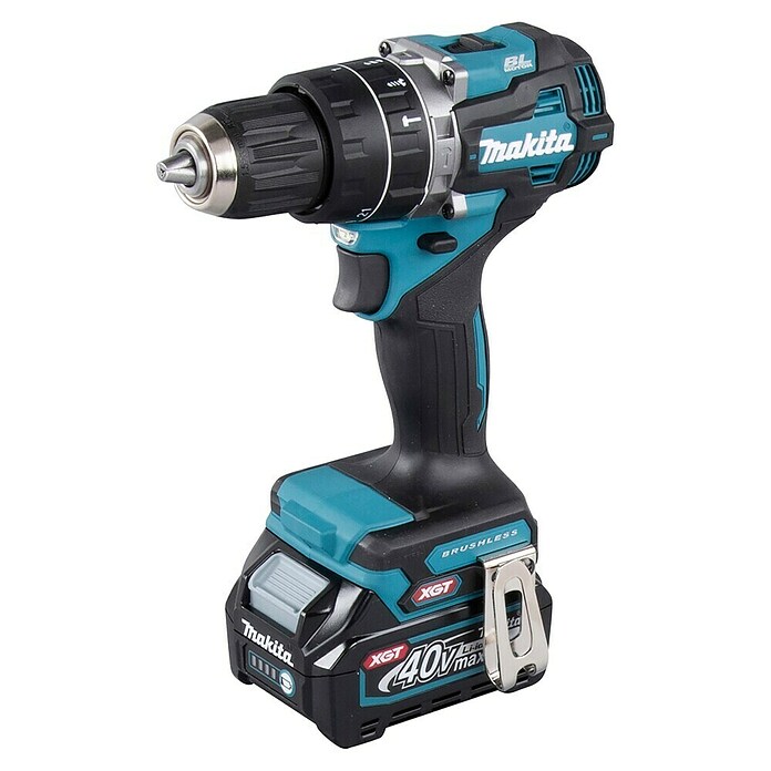 Makita XGT 40V max. Taladro atornillador percutor de batería HP002GA202 (40 V, 2 baterías, 2 Ah, 64 Nm) | BAUHAUS