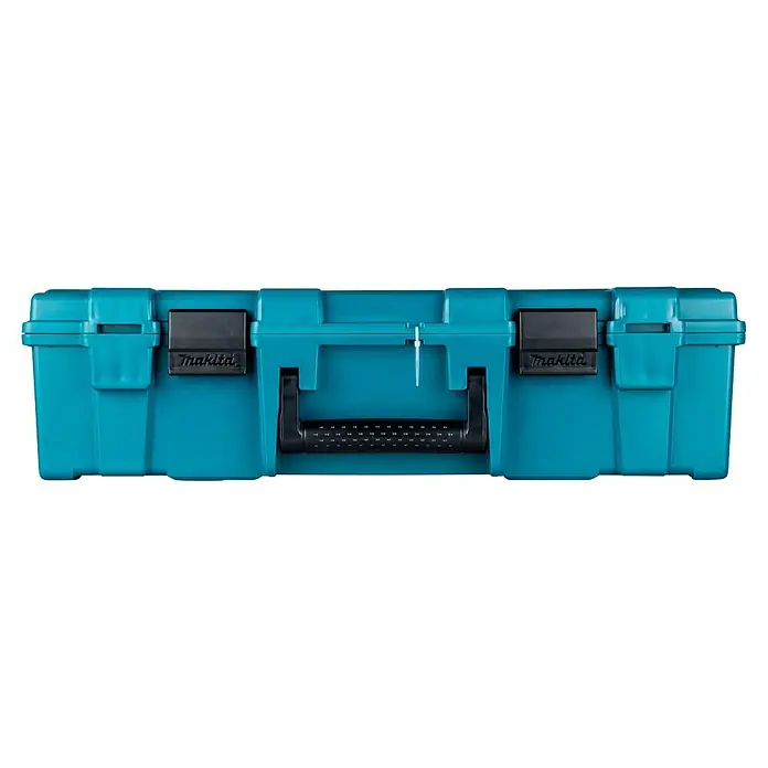 Makita Abbruchhammer HM1213C - 1.510 W, 18,6 J, SDS-Max-Aufnahme - Blauer Makita Werkzeugkoffer mit schwarzen Verschlüssen und Griff.