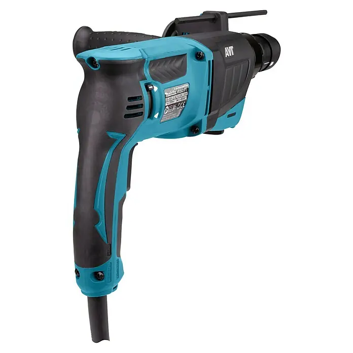 Makita Kombihammer HR2631FT13 - 800 W, 2,4 J, Schnellspannbohrfutter - Makita HR2631FT Bohrhammer in Schwarz-Türkis, ergonomisch gestaltet für professionellen Einsatz.