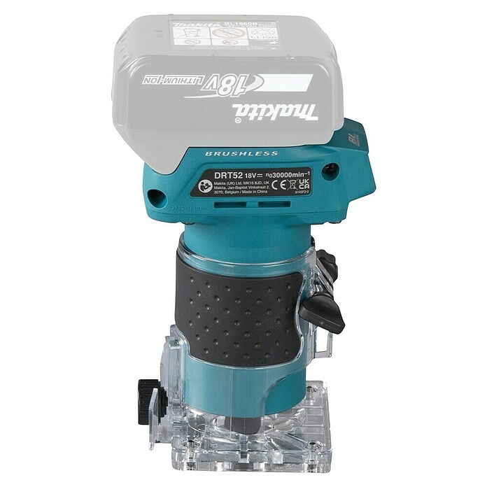 Makita LXT 18V Fresadora de cantos de batería DRT52Z (18 V, Sin batería, Número de revoluciones de marcha en vacío: 30.000 r.p.m.) | BAUHAUS