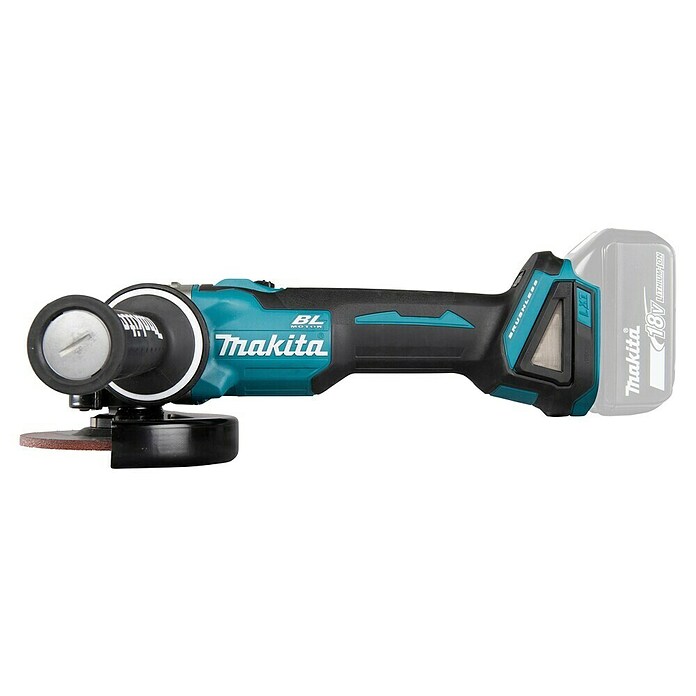 Makita Amoladora angular de batería (18 V, Iones de litio, Sin batería, Diámetro disco: 125 mm)