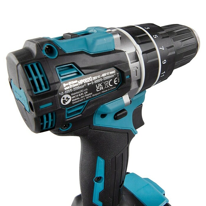 Makita XGT 40V max. Taladro atornillador percutor de batería HP002GA202 (40 V, 2 baterías, 2 Ah, 64 Nm) | BAUHAUS