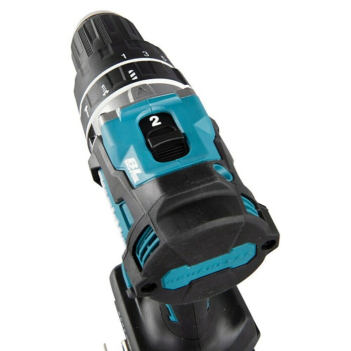 Makita XGT 40V max. Taladro atornillador percutor de batería HP002GA202 (40 V, 2 baterías, 2 Ah, 64 Nm) | BAUHAUS