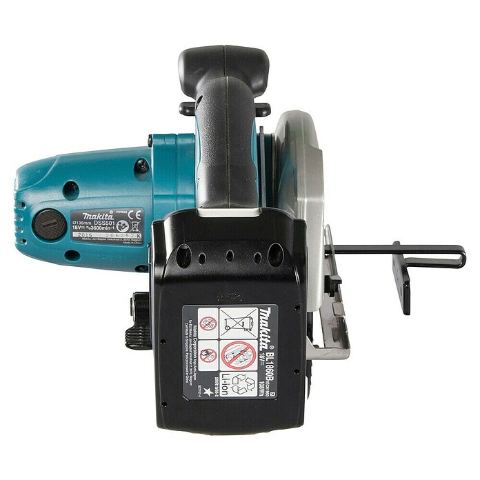 Makita Akku-Handkreissäge DSS501RTJ (18 V, 2 Akkus, 5 Ah, 0 U/min - 3.600 U/min, Sägeblatt: Ø 136 mm)