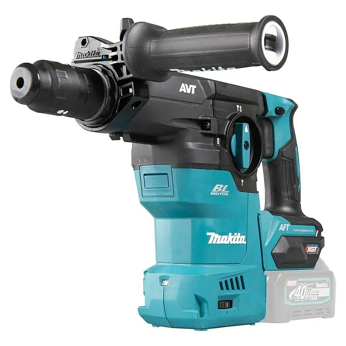 Makita XGT 40V max. Akku-Kombihammer HR009GZ - 40 V, Ohne Akku, 3,9 J - Türkis-schwarzer Makita Akku-Bohrhammer mit XGT 40V max Li-Ion Akku.