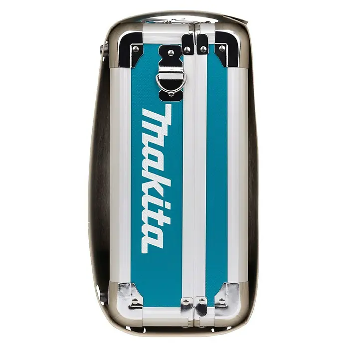 Makita Kombihammer HR2631FT13 - 800 W, 2,4 J, Schnellspannbohrfutter - Makita silber-türkiser Aluminium-Werkzeugkoffer mit Metallverschlüssen und verstärkten Ecken.