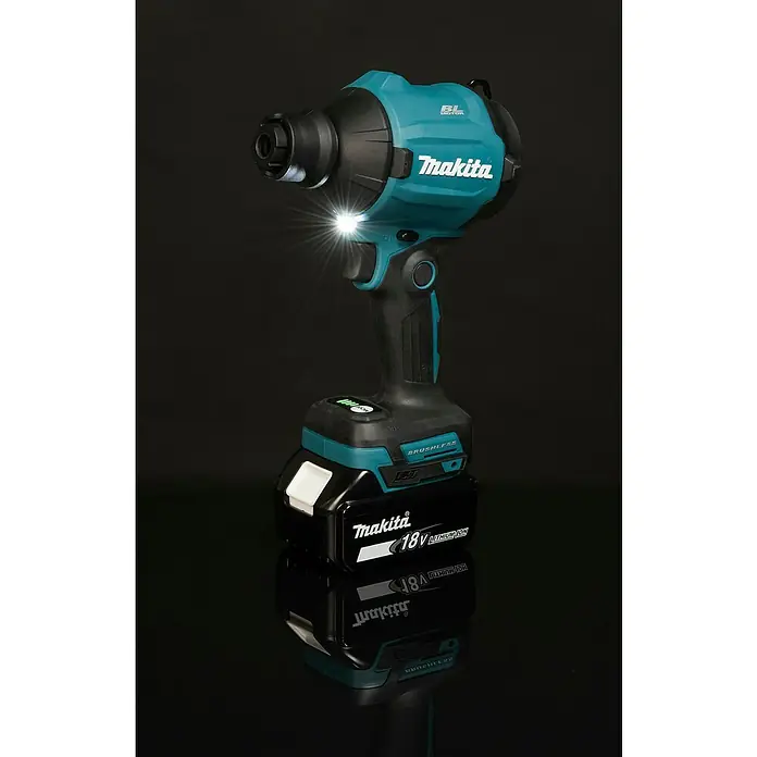 Makita LXT 18V Akku-Gebläse DAS180Z - 18 V, Ohne Akku, 200 mm/s - Makita 18V Akku-Schlagschrauber in Türkis und Schwarz mit Arbeitslicht und Lithium-Ionen-Akku.