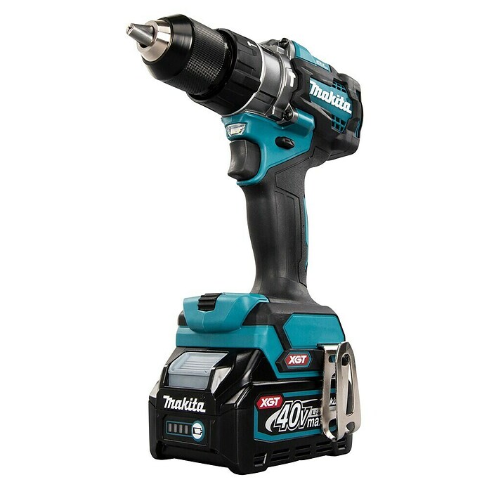 Makita XGT 40V max. Taladro atornillador percutor de batería HP001GZ (40 V, 2 baterías, 2,5 Ah, 41 Nm) | BAUHAUS
