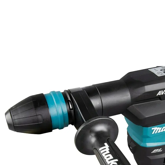 Makita XGT 40V max. Akku-Kombihammer HM001GZ02 - 40 V, Ohne Akku, 9,4 J - Schwarz-türkiser Makita Bohrhammer mit Seitenhandgriff.