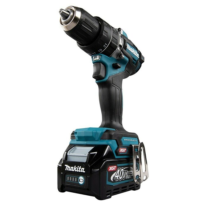 Makita XGT 40V max. Taladro atornillador percutor de batería HP002GA202 (40 V, 2 baterías, 2 Ah, 64 Nm) | BAUHAUS