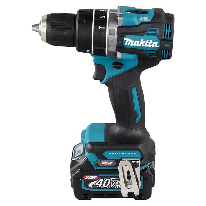 Makita XGT 40V max. Taladro atornillador percutor de batería HP002GA202 (40 V, 2 baterías, 2 Ah, 64 Nm) | BAUHAUS