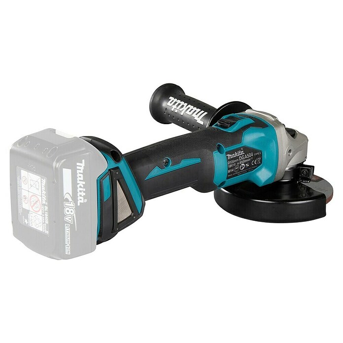 Makita Amoladora angular de batería (18 V, Iones de litio, Sin batería, Diámetro disco: 125 mm)