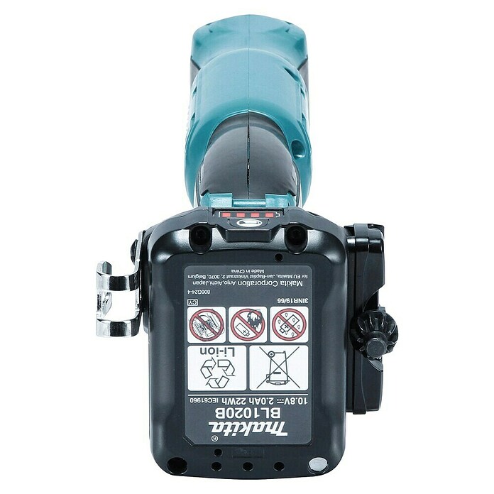 Makita Taladro angular de batería (12 V, 2 baterías, 1,5 Ah, Número de revoluciones de marcha en vacío: 0 r.p.m. - 1.100 r.p.m.)
