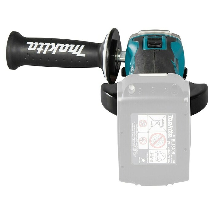 Makita Amoladora angular de batería (18 V, Iones de litio, Sin batería, Diámetro disco: 125 mm)