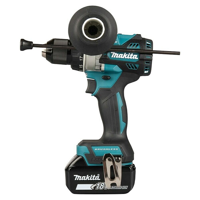 Makita LXT 18V Taladro atornillador percutor de batería DHP492RTJ (18 V, 2 baterías, 5 Ah, 130 Nm) | BAUHAUS