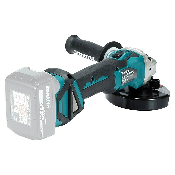 Makita LXT 18V Amoladora angular de batería DGA513Z (18 V, Sin batería, Diámetro disco: 125 mm) | BAUHAUS