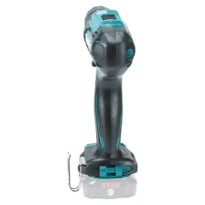 Makita CXT 12V max. Akku-Schlagbohrschrauber HP333DZ - 12 V, Ohne Akku, 30 Nm, Ohne Akku und Zubehör - Schwarz-türkiser Akku-Schlagschrauber mit Gürtelhaken.