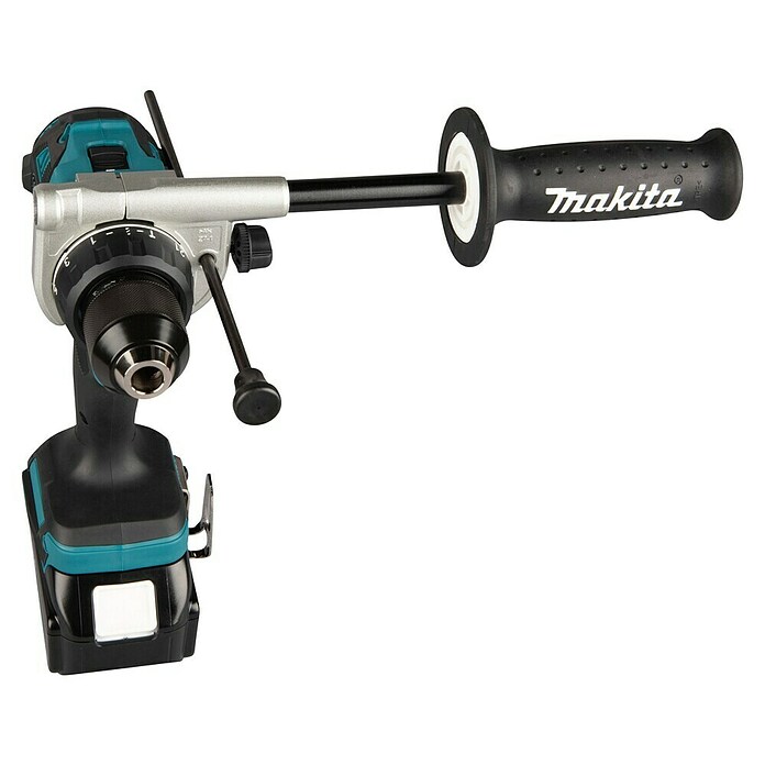 Makita LXT 18V Taladro atornillador percutor de batería DHP492RTJ (18 V, 2 baterías, 5 Ah, 130 Nm) | BAUHAUS