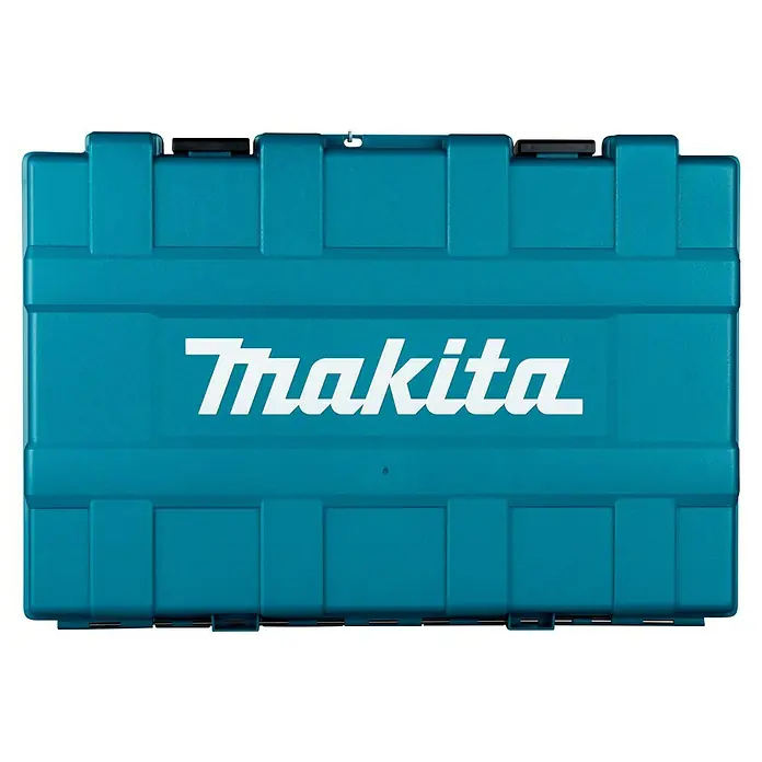 Makita Abbruchhammer HM1213C - 1.510 W, 18,6 J, SDS-Max-Aufnahme - Türkiser Makita Werkzeugkoffer mit weißem Logo zur Aufbewahrung von Elektrowerkzeugen.