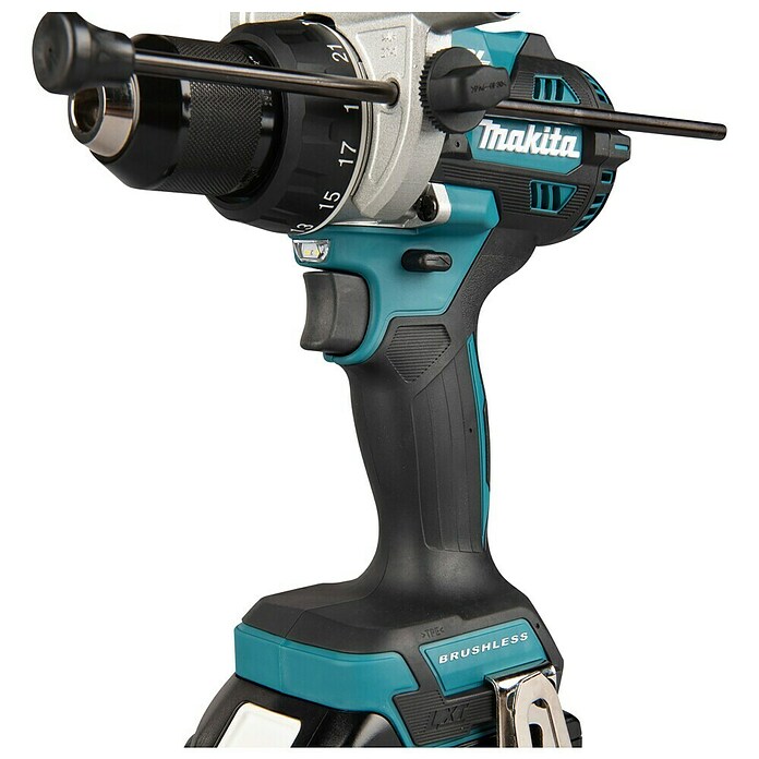 Makita LXT 18V Taladro atornillador percutor de batería DHP492RTJ (18 V, 2 baterías, 5 Ah, 130 Nm) | BAUHAUS