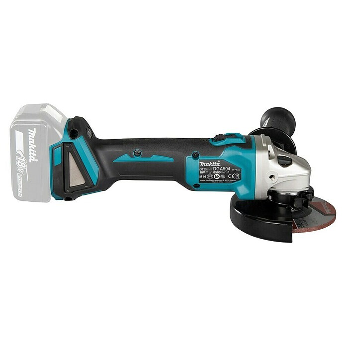 Makita Amoladora angular de batería (18 V, Iones de litio, Sin batería, Diámetro disco: 125 mm)