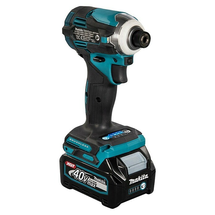 Makita XGT 40V max. Llave de impacto de batería TD001GZ (40 V, 2 baterías, 2,5 Ah) | BAUHAUS