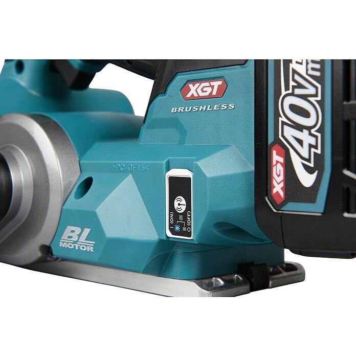 Makita XGT 40V max. Cepillo de batería KP001GZ (40 V, Sin batería, Profundidad de ranura: 0 mm - 25 mm, Número de revoluciones de marcha en vacío: 15.000 r.p.m.) | BAUHAUS