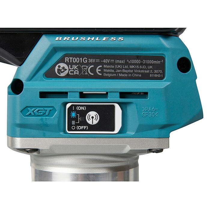 Makita XGT 40V max. Fresadora multifunción de batería RT001GZ (40 V, Sin batería, Número de revoluciones de marcha en vacío: 10.000 r.p.m. - 31.000 r.p.m.) | BAUHAUS