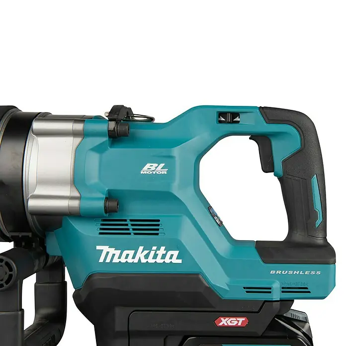 Makita XGT 40V max. Akku-Schlagschrauber TW010GZ - 40 V, Ohne Akku, 3.150 Nm - Makita Akku-Elektrowerkzeug in Türkis und Schwarz mit silbernen Akzenten, mit bürstenlosem Motor und XGT-Technologie.