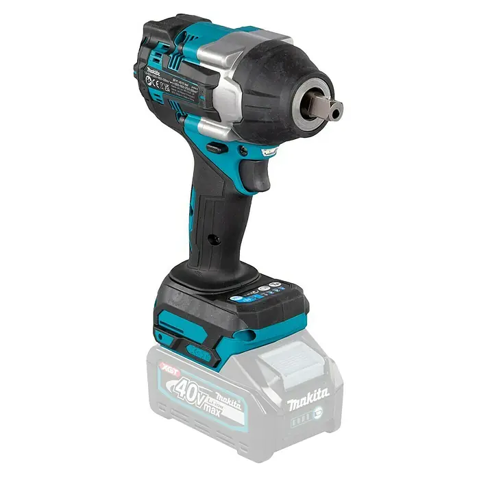 Makita XGT 40V max. Akku-Schlagschrauber TW008GZ - 40 V, Ohne Akku, 760 Nm - Makita 40V XGT Akku-Schlagschrauber in Schwarz-Türkis, mit Vierkantantrieb und Li-Ionen-Akku für starke Befestigungsarbeiten.