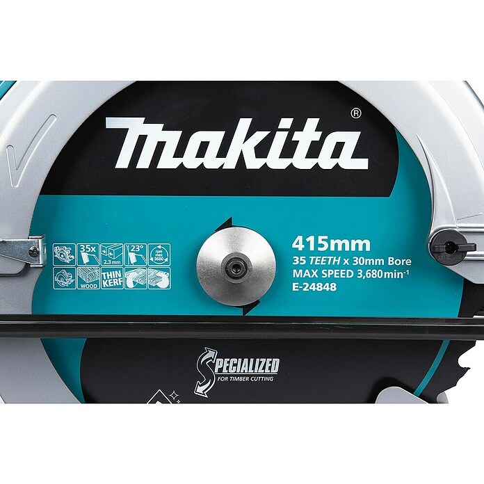 Makita XGT 40V max. Sierra circular de batería HS013GZ (40 V, Sin batería, Diámetro hoja de sierra: 415 mm, 2.100 r.p.m.) | BAUHAUS