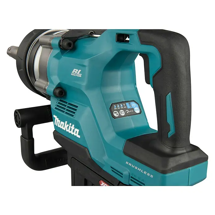Makita XGT 40V max. Akku-Schlagschrauber TW010GZ - 40 V, Ohne Akku, 3.150 Nm - Makita Akku-Schlagschrauber in Türkis und Schwarz mit bürstenlosem Motor und digitaler Modusanzeige.