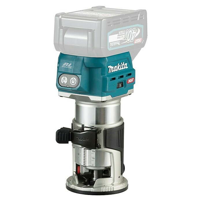 Makita XGT 40V max. Fresadora multifunción de batería RT001GZ (40 V, Sin batería, Número de revoluciones de marcha en vacío: 10.000 r.p.m. - 31.000 r.p.m.) | BAUHAUS