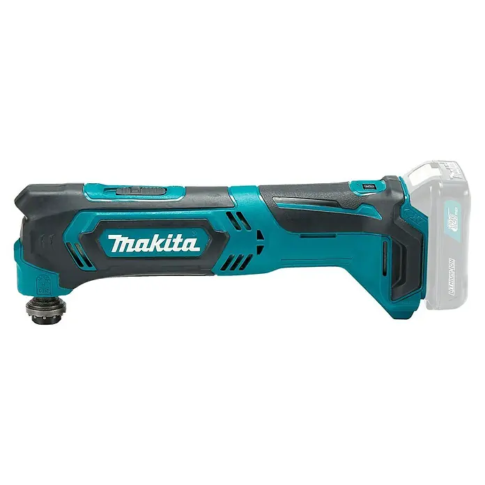 Makita CXT 12V max. Akku-Multifunktionswerkzeug TM30DZ - 12 V, Ohne Akku - Makita 12V max CXT Akku-Multifunktionswerkzeug in Türkis und Schwarz.