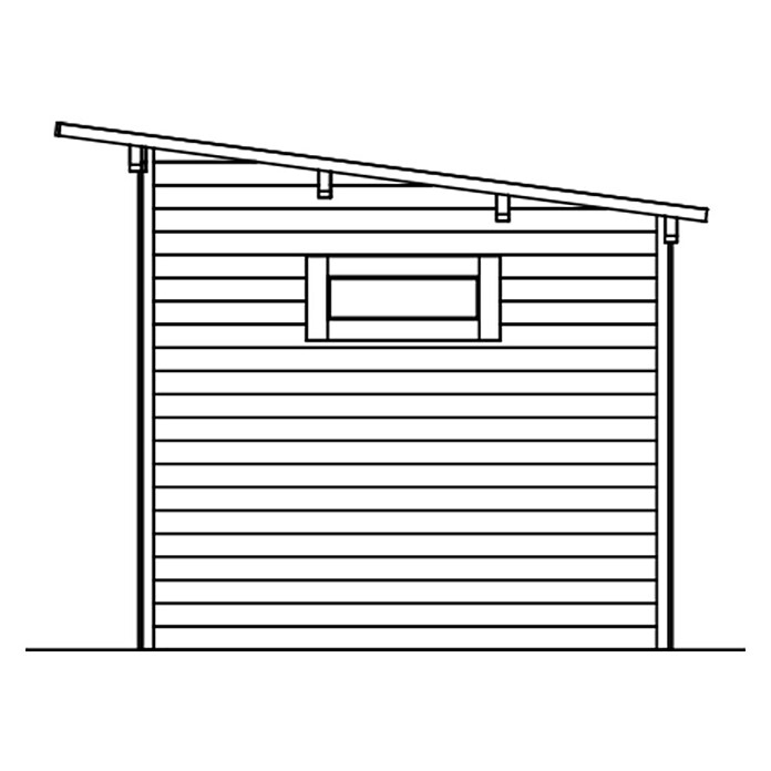 SKAN HOLZ Holzunterstand Vimmerby (L x B: 370 x 250 cm, Schiefergrau, Nordische Fichte) | BAUHAUS