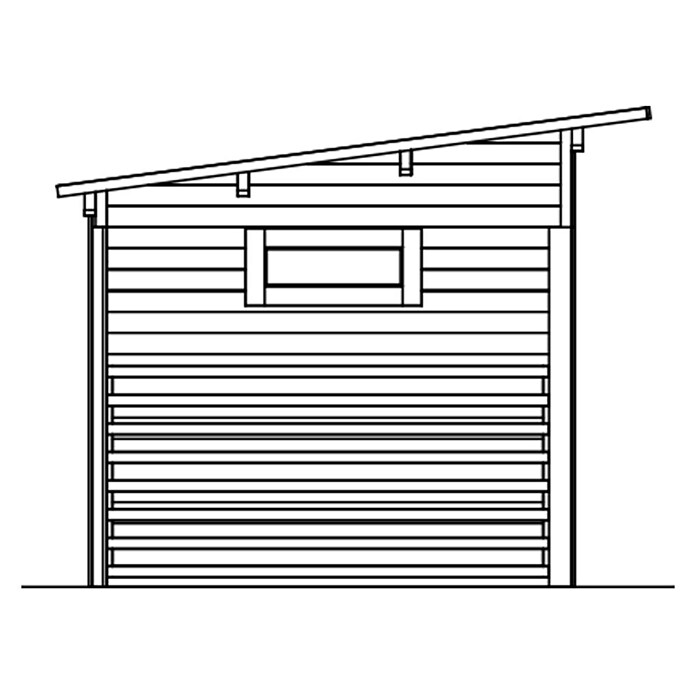 SKAN HOLZ Holzunterstand Vimmerby (L x B: 370 x 250 cm, Schiefergrau, Nordische Fichte) | BAUHAUS