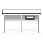 SKAN HOLZ Holzunterstand Vimmerby (L x B: 370 x 250 cm, Schiefergrau, Nordische Fichte) | BAUHAUS